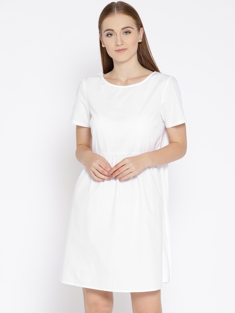 

OVS Women White Solid A-Line Dress