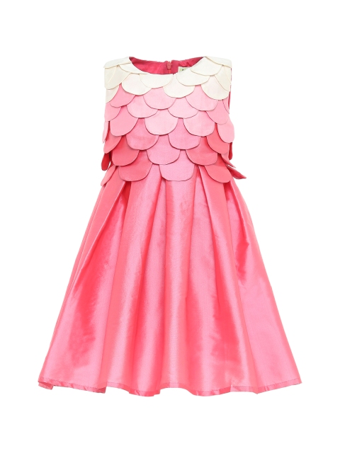

A Little Fable Girls Pink Embellished Fit & Flare Dress