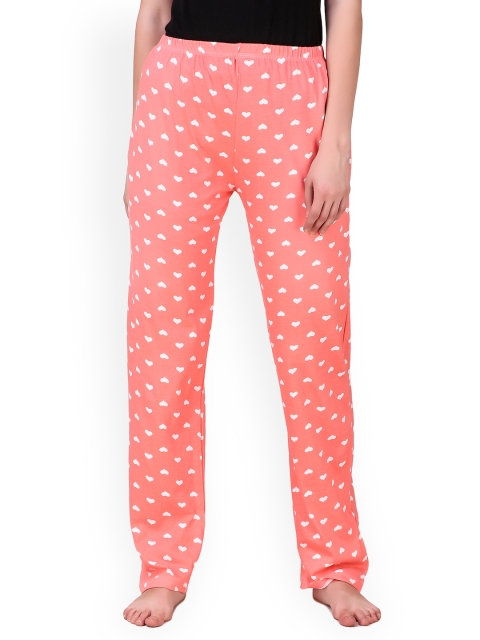 

Masha Women Peach-Coloured Printed Pyjamas PJ-A11