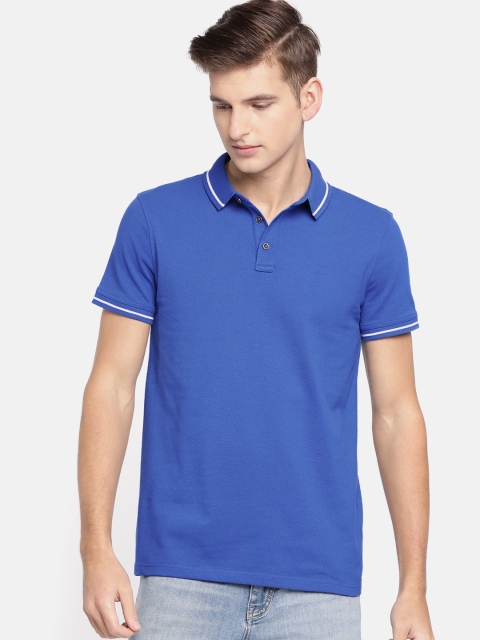 

Calvin Klein Jeans Men Blue Solid Polo T-shirt
