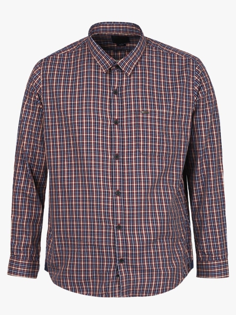 

Peter England Casuals Men Blue & Red Slim Fit Checked Casual Shirt
