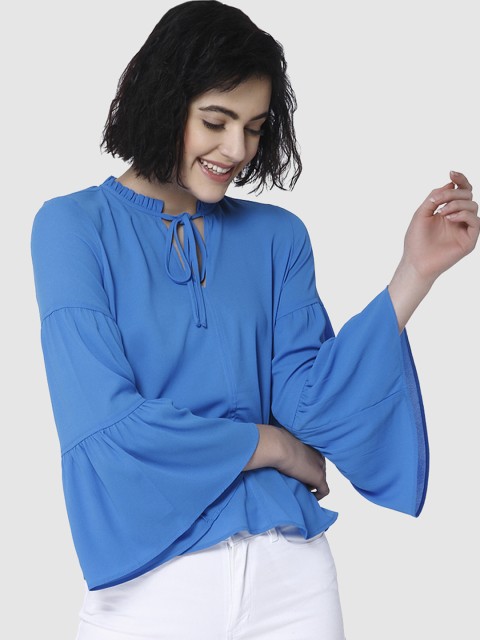 

Vero Moda Women Blue Solid Top