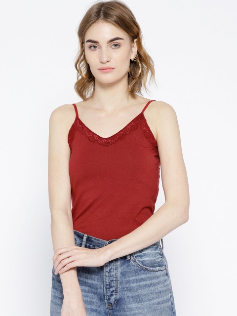 

Vero Moda Women Maroon Solid Top