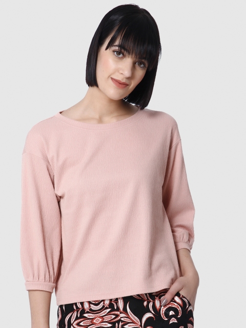 

Vero Moda Women Pink Solid Top