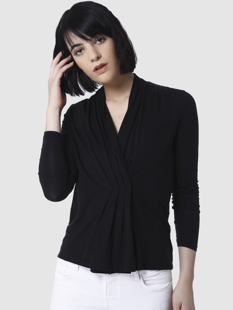

Vero Moda Women Black Solid Top