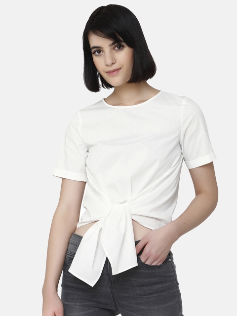 

Vero Moda Women White Solid Top