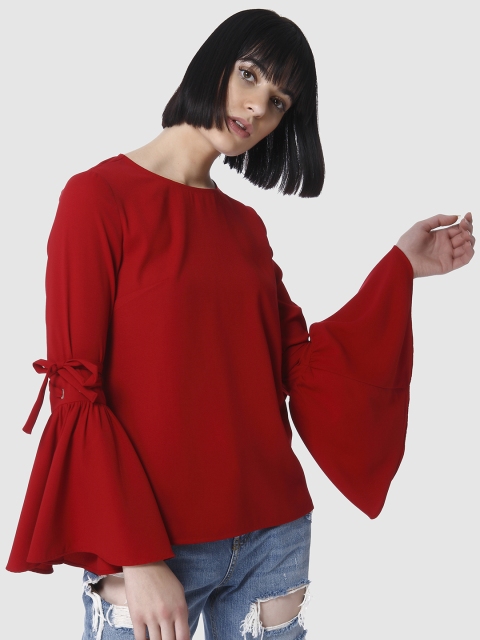 

Vero Moda Women Red Solid Top