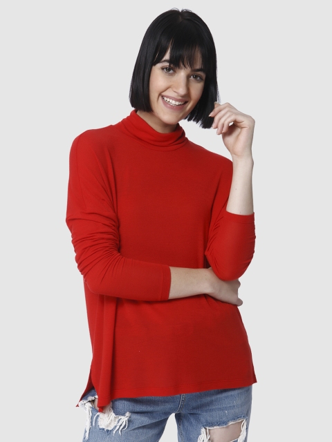 

Vero Moda Women Red Solid Top