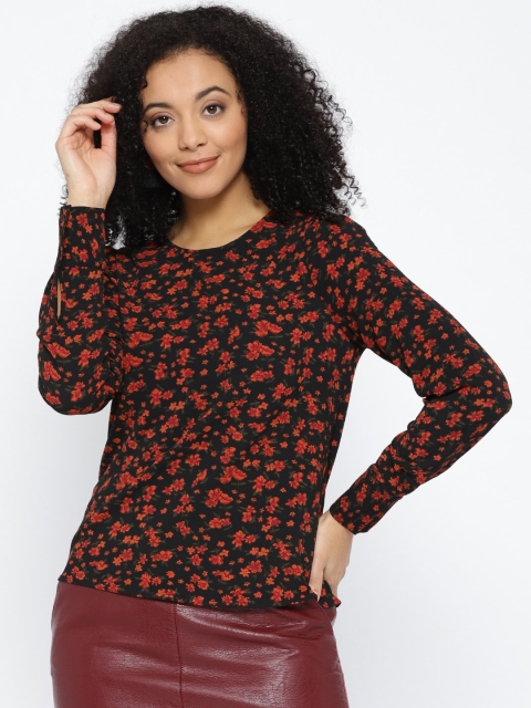 

Vero Moda Women Black & Red Printed Top
