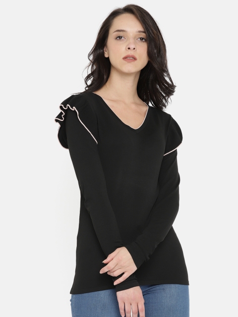 

Vero Moda Women Black Solid Top