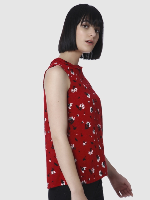 

Vero Moda Women Red Printed Top