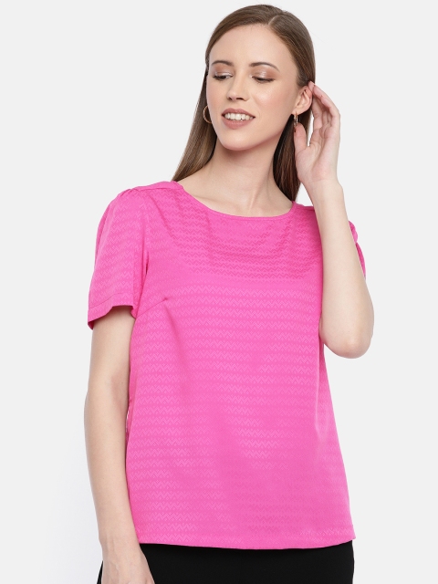 

Vero Moda Women Pink Self Design Top