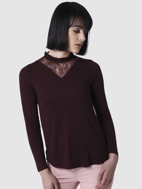 

Vero Moda Women Burgundy Solid Top