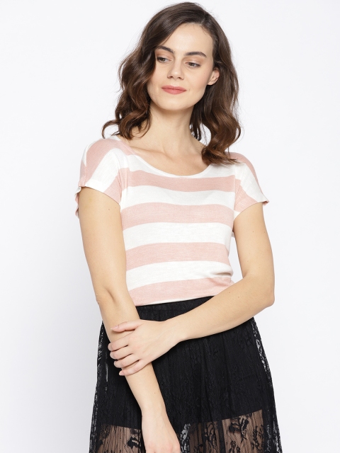 

Vero Moda Women Off-White & Pink Striped Top