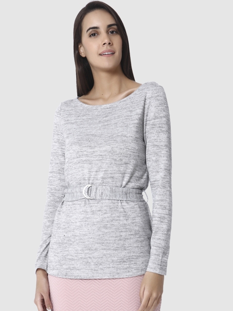 

Vero Moda Women Grey Solid Top