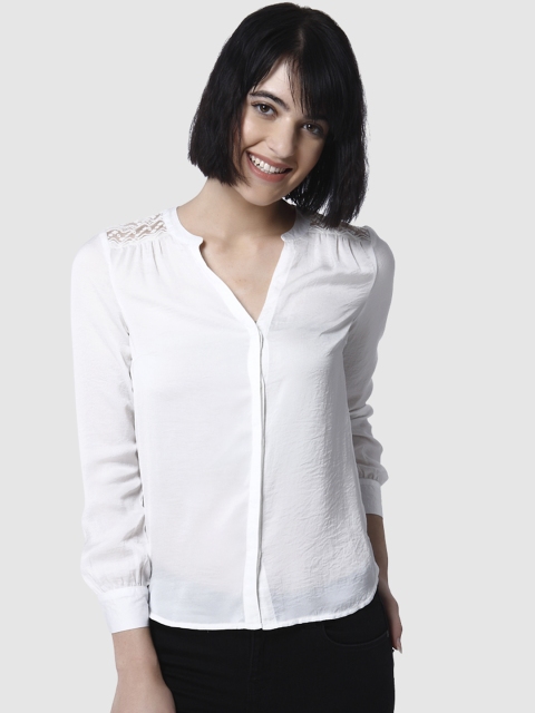 

Vero Moda Women White Solid Shirt Style Top