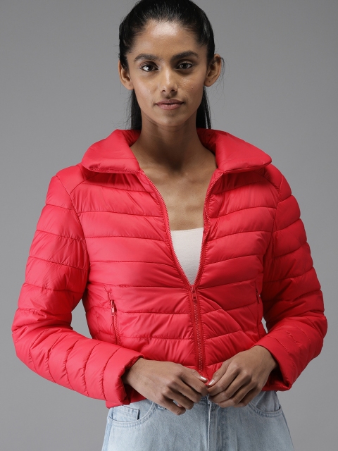 

Moda Rapido Women Pink Solid Puffer Jacket