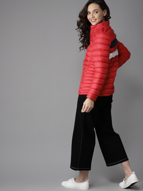 

HERE&NOW Women Red Solid Puffer Jacket