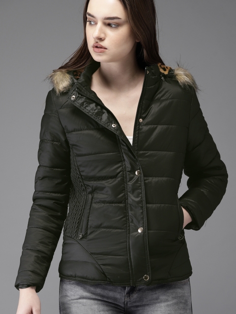 

Moda Rapido Women Black Solid Parka