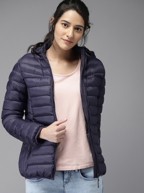 

Moda Rapido Women Purple Solid Puffer Jacket