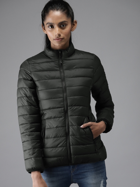 

Moda Rapido Women Black Solid Padded Jacket