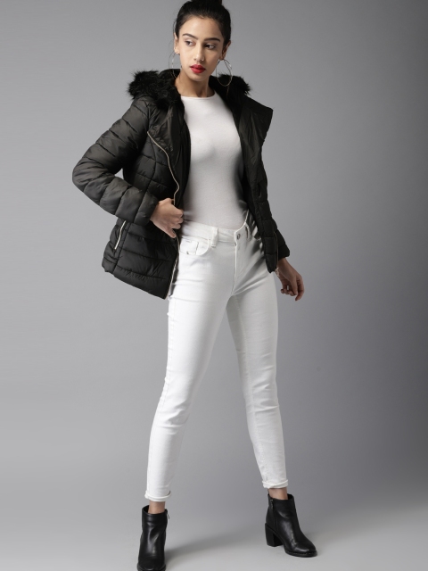 

Moda Rapido Women Black Solid Puffer Jacket