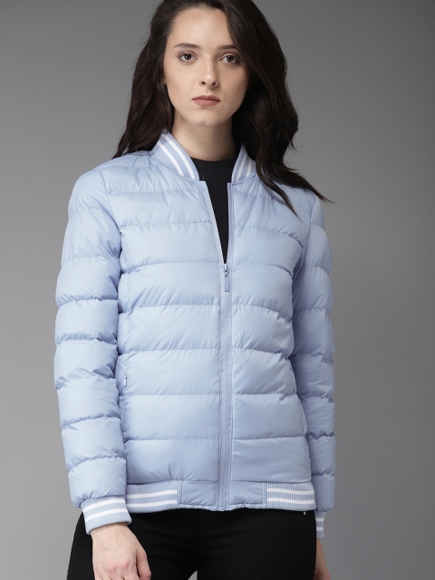 

HERE&NOW Women Blue Solid Puffer Jacket