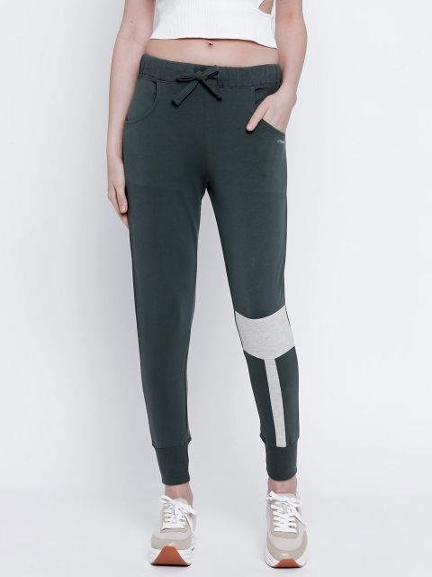 

ANWAIND Olive Green Solid Slim Fit Joggers