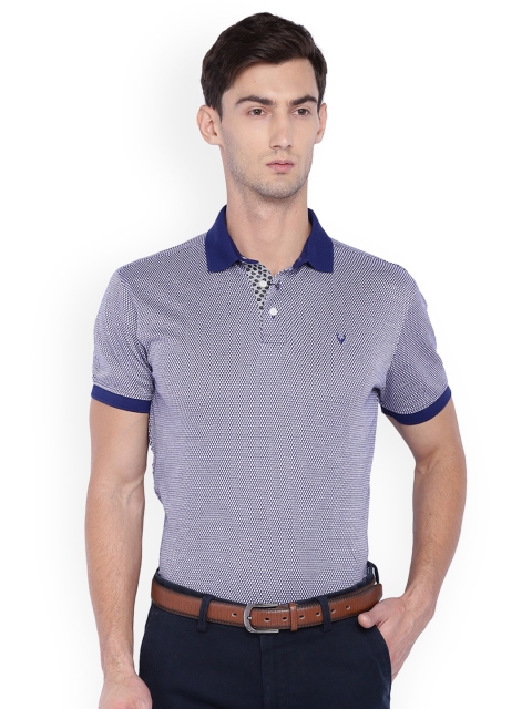 

Allen Solly Men Blue Solid Polo Collar T-shirt