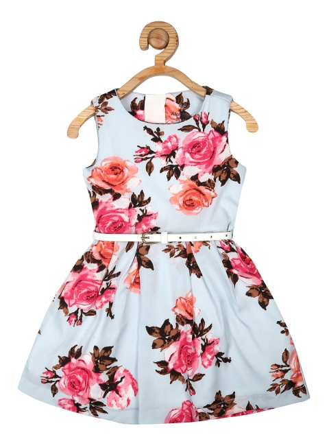 

Allen Solly Junior Girls Blue Printed A-Line Dress