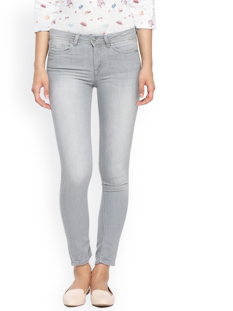 

Allen Solly Woman Grey Skinny Fit Mid-Rise Clean Look Jeans
