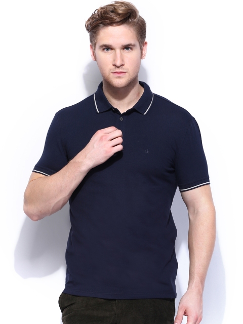 

Calvin Klein Jeans Men Navy Polo T-shirt, Navy blue