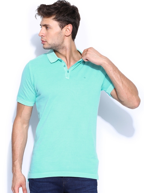 

Calvin Klein Jeans Men Blue Pique Polo T-shirt