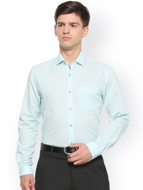 

Peter England Men Blue Regular Fit Printed Formal Shirt