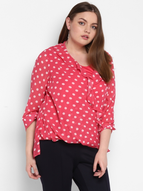 

NuBella Plus Size Women Pink Printed Top