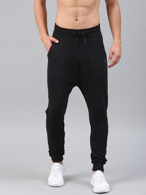 

HRX by Hrithik Roshan Men Black Training Drop Crotch Joggers