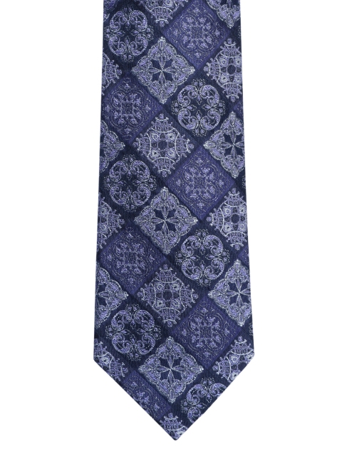 

Louis Philippe Blue Printed Broad Tie