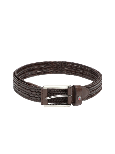 

Louis Philippe Men Brown Textured Leather Belt