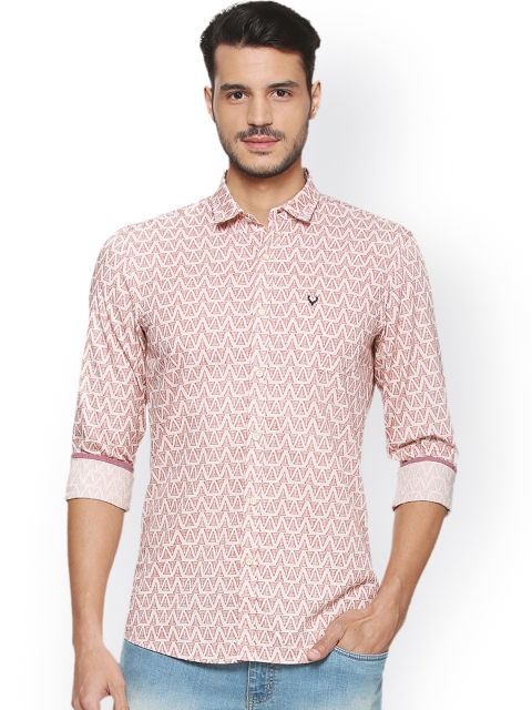 

Solly Jeans Co. Men Pink Regular Fit Printed Casual Shirt