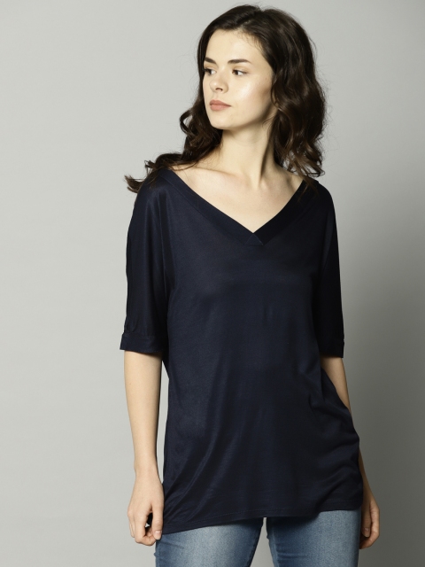

Marks & Spencer Women Navy Blue Solid Top