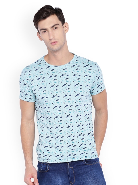

Solly Jeans Co. Men Blue Printed T-shirt