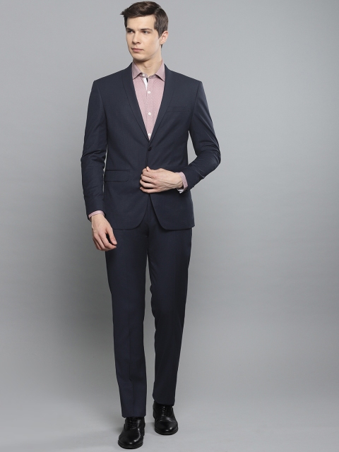 

Louis Philippe Men Navy Blue Slim Fit Single-Breasted Formal Suit