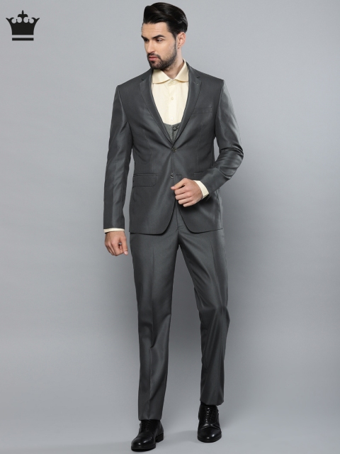 

Louis Philippe Men Charcoal Grey Solid Single-Breasted Slim Fit Formal Suit
