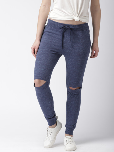 

Mast & Harbour Women Blue Solid Joggers