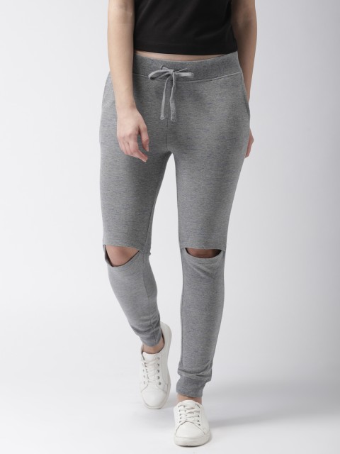 

Mast & Harbour Women Grey Solid Joggers