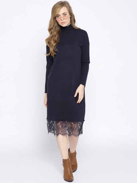 

Vero Moda Women Navy Solid Sweater Dress, Navy blue