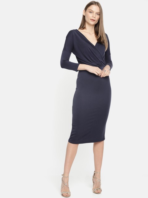 

Vero Moda Women Navy Blue Wrap Dress