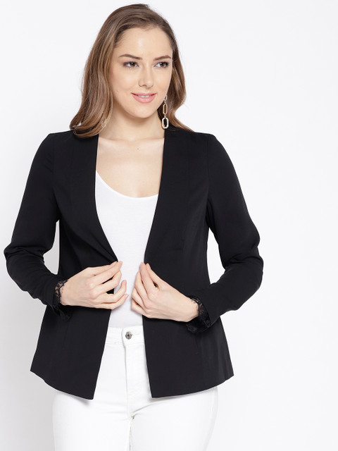 

Vero Moda Women Black Solid Front Open Smart Casual Blazer