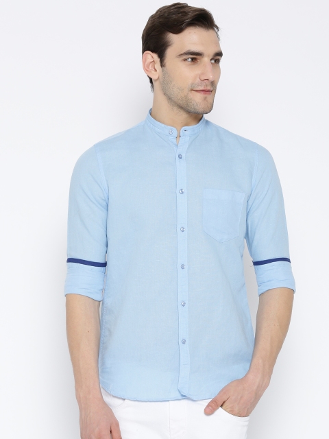 

Killer Men Blue Slim Fit Solid Casual Shirt