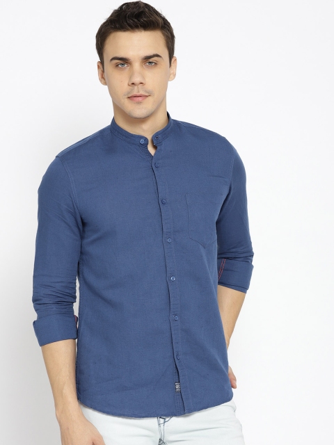 

Killer Men Blue Slim Fit Solid Casual Shirt